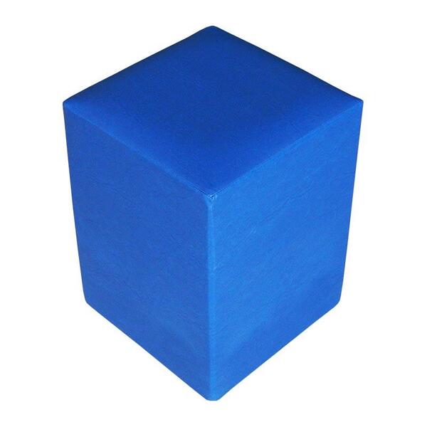 Mini Puff Pop Couro Sintético Azul Royal