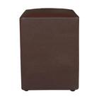 Mini Puff Pop Couro Sintético Marrom