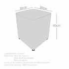 Mini Puff Pop Couro Sintético Marrom