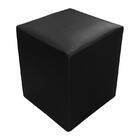 Mini Puff Pop Couro Sintético Preto