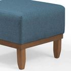 Mini Puff Quadrado Multiuso Para Sala - Azul