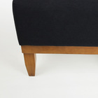 Mini Puff Quadrado Multiuso Para Sala Linho - Preto