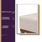 Mini Puff Quadrado Multiuso Para Sala - Nude