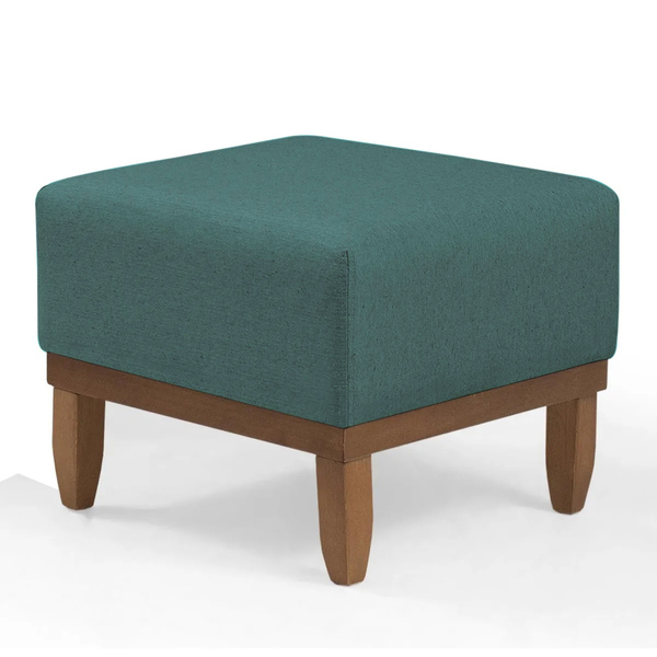 Mini Puff Quadrado Multiuso Para Sala - Verde