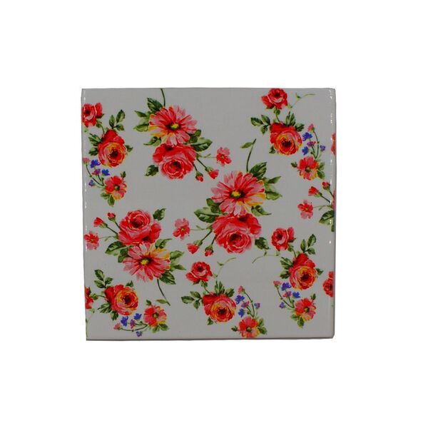 Mini Quadro Decorativo  Flores Rosas 16cm X 16cm