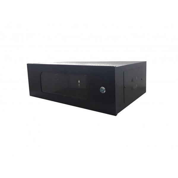 Mini Rack 3ux350mm Porta C/ Visor Acrilico Preto 2995 Max Ele