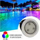 Mini Refletor Para Piscina De Led Rgb Fibra Vinil E Alvenaria