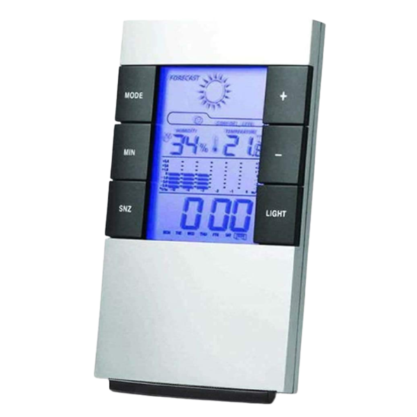 Mini Relógio De Mesa Com Termômetro Jiaxi Ds-3210