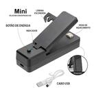 Mini Seladora Portátil Embalagens C/ Lâmina Carregamento Usb