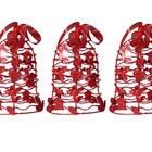 Mini Sino De Natal Vermelho Decoracao Natalino Kit Com 3 Unid