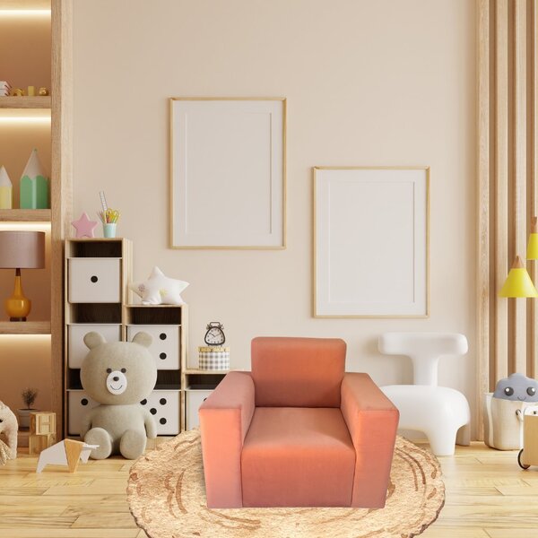 Mini Sofá Infantil Poltrona Criança Estofado Com Personagem R