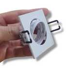 Mini Spot De Embutir Direcionável Branco P/ Mr11 Gu10 Quadrado