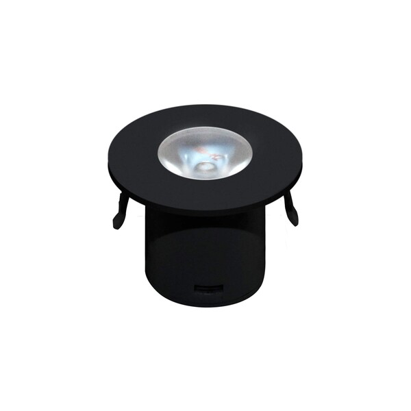 Mini Spot de Embutir LED 1W Luz Branca Redondo Preto Kian Bivolt