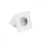 Mini Spot Embutir Para Movéis Quadrado Branco 3 5cm Led 1w 30