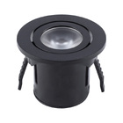 Mini Spot Embutir Para Movéis Redondo Preto 3 5cm Led 1w 3000