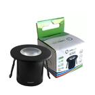 Mini Spot Embutir Para Movéis Redondo Preto 3 5cm Led 1w 3000