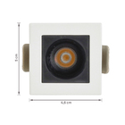 Mini Spot Focco de Embutir LED Branco 3W Luz Neutra Ângulo 24° Gaya Bivolt