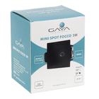 Mini Spot Focco de Embutir LED Preto 3W Luz Neutra Ângulo 24° Gaya Bivolt