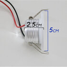 mini spot led 3w embutir rente redondo branco quente 3000K st