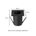 Mini Spot Led De Embutir Alumínio 1w 24° Luz Quente Opus 8498