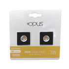 Mini Spot Para Moveis Quadrado Preto 1w 3000k Bivolt