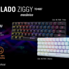 Mini Teclado Profissional Gamer Mecanico Oex Ziggy Branco