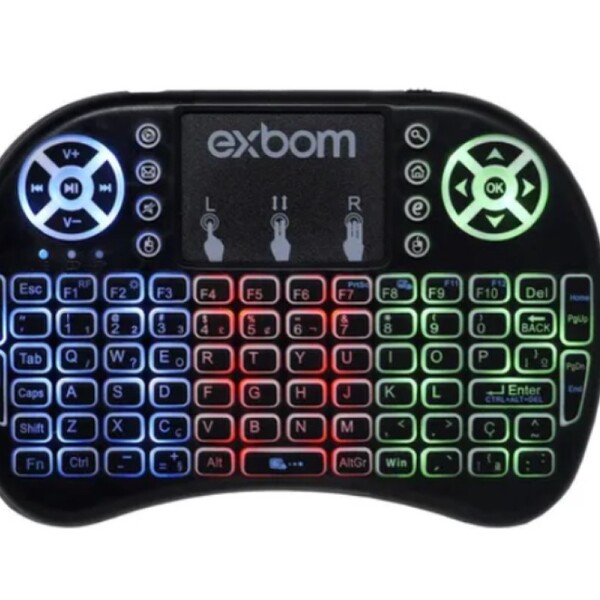 Mini Teclado Sem Fio Wireless Smart Tv Cel Touch Bk-bti8led