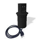 Mini Totem Pop Manual Preto Com 1 Tomada 250/20A + 2 USB 2.1A Com Cabo De Alimentação Qtmov