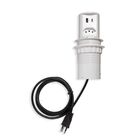 Mini Totem Pop Manual com Cabo de 1,6m Branco 1 Tomadas Duto QTMov