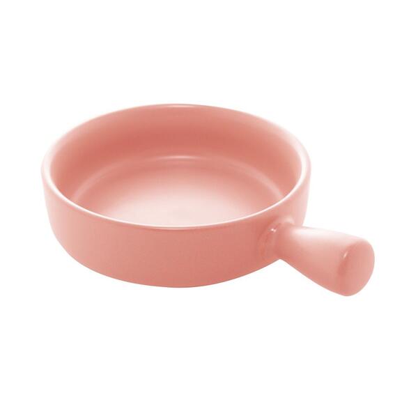 Mini Travessa Com Cabo Wolff Nórdica De Porcelana Rosa Matt 2