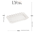 Mini Travessa Retangular Lyor Coração De Cristal 10,5cm