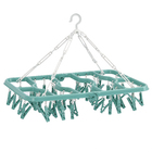 Mini Varal Dobrável 48 Pregadores de Roupas Azul Maxeb