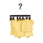 Mini-varal Oval 24 Prendedores Preto Mor