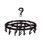 Mini-varal Oval 24 Prendedores Preto Mor