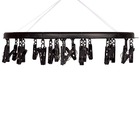 Mini-varal Oval 24 Prendedores Preto Mor