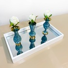 Mini Vaso Decorativo De Metal Azul 9cm