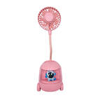 Mini Ventilador E Porta Lápis Infantil - Rosa