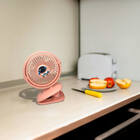 Mini Ventilador Portátil Com Presilha Clip Led Recarregavel -