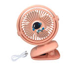 Mini Ventilador Portátil Com Presilha Clip Led Recarregavel -