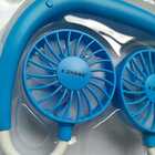 Mini Ventilador Portátil Usb De Pescoço Azul