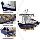 Miniatura Barco Navio Caravela Madeira Enfeite Decorativo 28cm