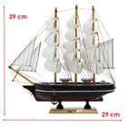Miniatura Barco Navio De Madeira Veleiro Decorativo – 29cm
