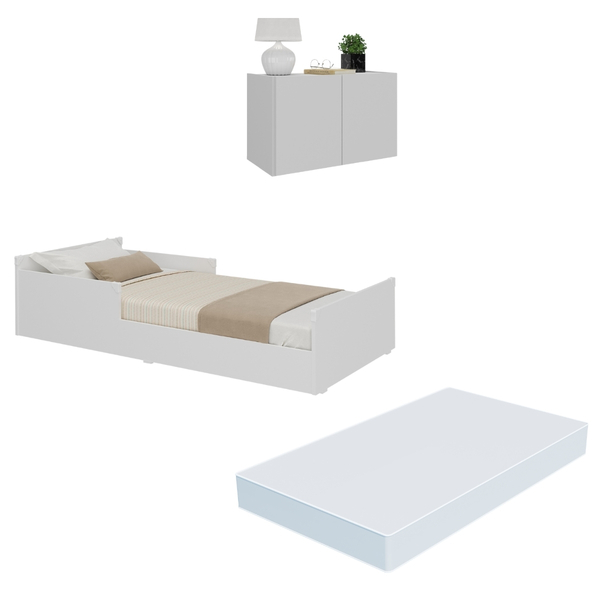 Minicama Infantil Montessoriana Com Colchão E Mesa De Cabecei