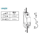Minidisjuntor Tdj3ka 3 P 25 A Curva C Tramontina