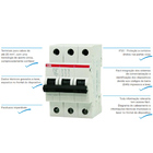 Minidisjuntor Tripolar 25a Curva C Norma Din Abb