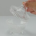 Minie Potiche Bomboniere 11x9x9cm Vidro Transparente