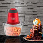 Miniprocessador Black Decker Vermelho Jarra de Vidro MP200V-B