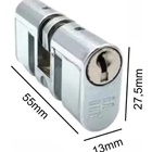 Miolo Cilindro Reposição Tambor C/2 Chaves P/ Fechadura 3f 40