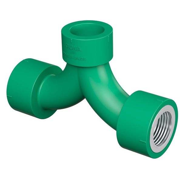 Misturador Água Quente F/f/f Ppr 25mm X 3/4 C/inserto Metálic