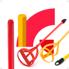 Misturador Batedor De Argamassa Cimento Tinta Gesso Para Fura